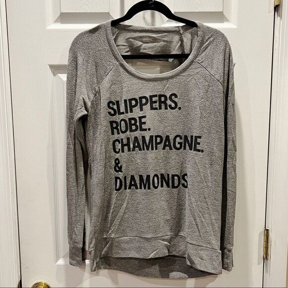 Chaser Slippers Champagne Open Back Sweater - Picture 3 of 6